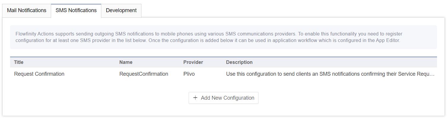 Flowfinity - SMS Configuration